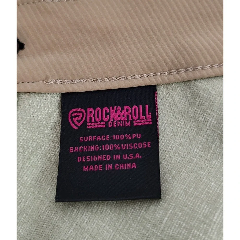 Rock & Roll Fringe Mini Skirt‎ Tan Size 33